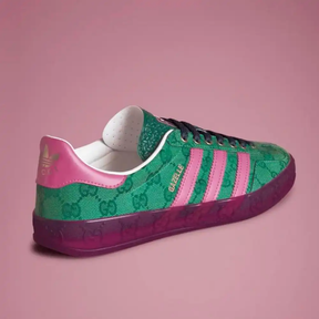 Gucci x adidas Gazelle Green Pink Strata