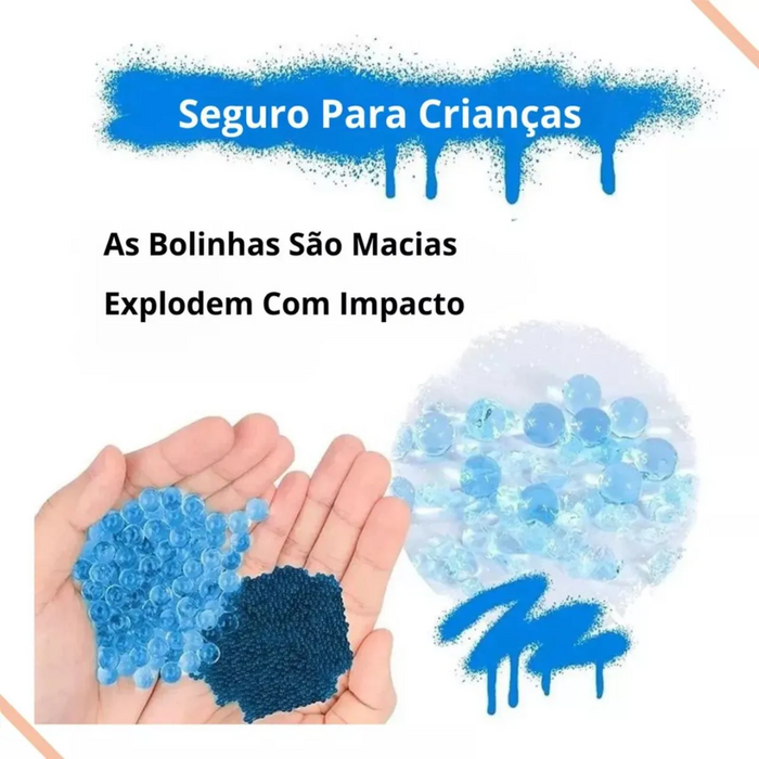 Kit 2 Arminhas de Gel Ak Automática Blasters Elétrica - (+10.000 Bolinhas)