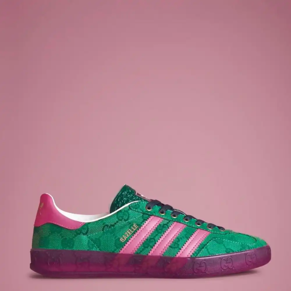 Gucci x adidas Gazelle Green Pink Strata